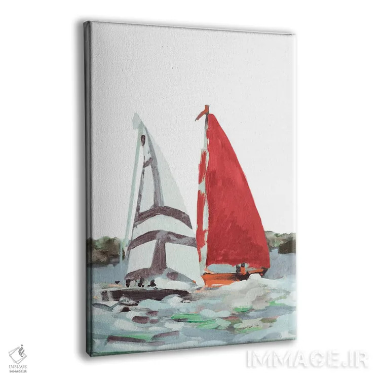 تابلو دکوراتیو رقابت قایقرانی خطی I اثر جین اسلیوکا - نمای پرسپکتیو محصول