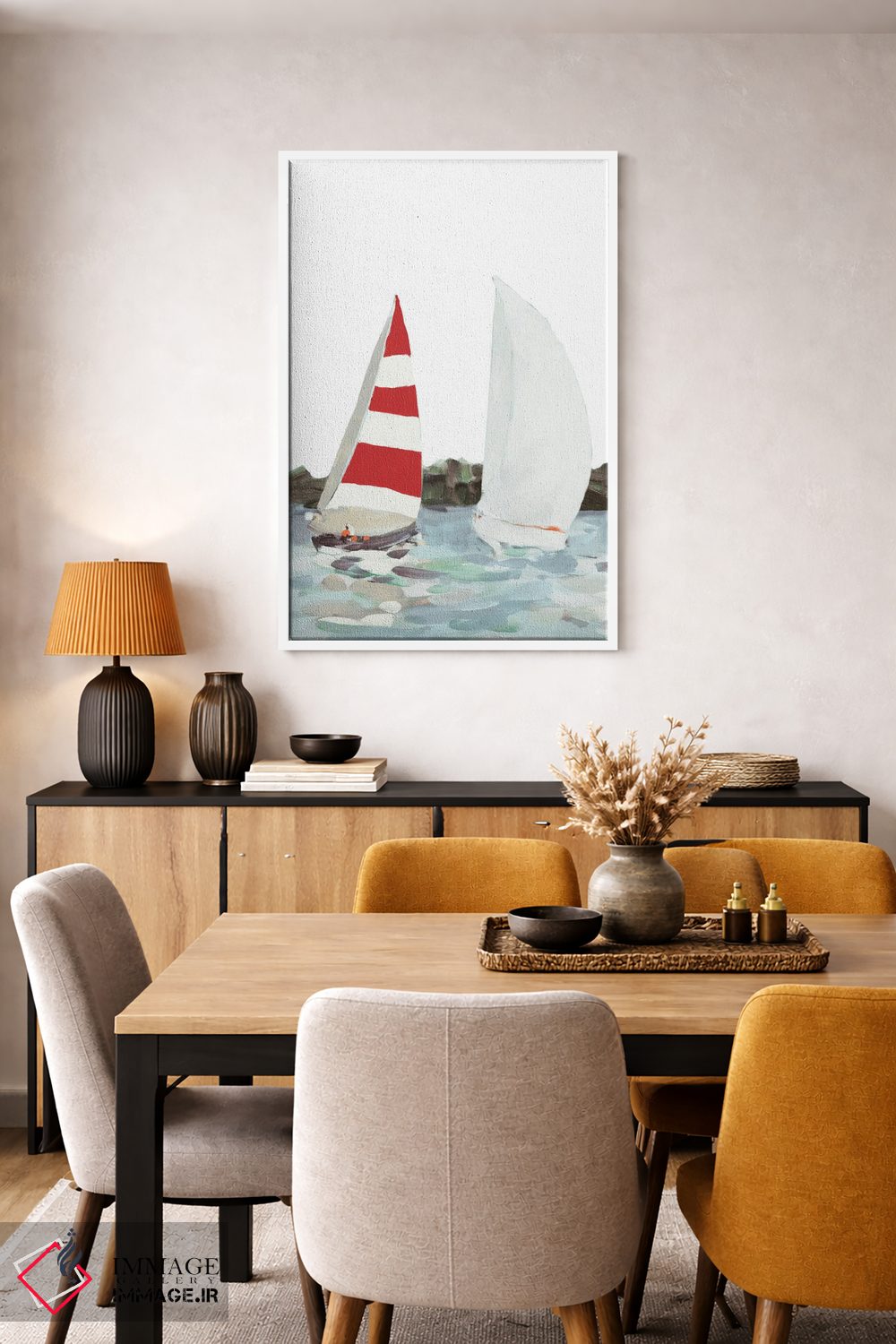 تابلو دکوراتیو رقابت قایقرانی خطی II اثر جین اسلیوکا - D5W