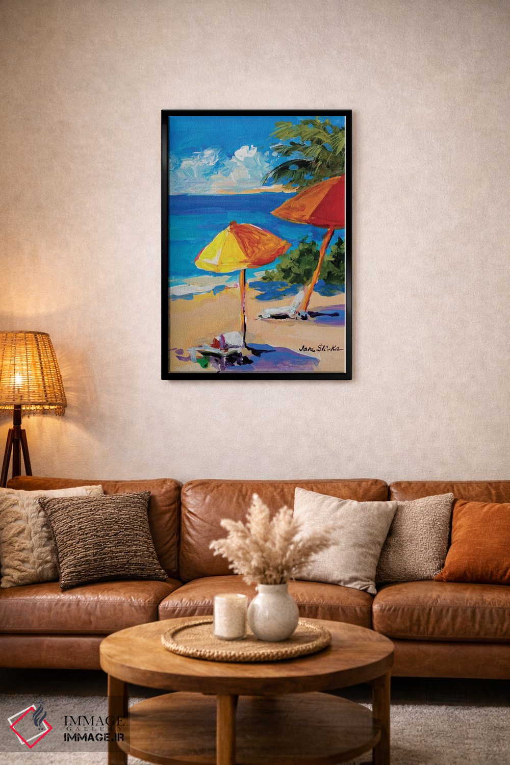 تابلو دکوراتیو ساحل کارائیب اثر جین اسلیوکا - D3B