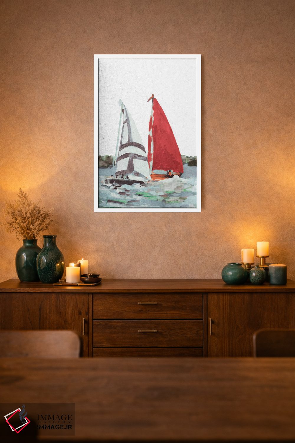 تابلو دکوراتیو رقابت قایقرانی خطی I اثر جین اسلیوکا - D1W