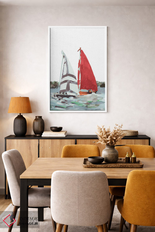 تابلو دکوراتیو رقابت قایقرانی خطی I اثر جین اسلیوکا - D3W