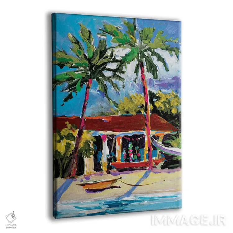 تابلو دکوراتیو ساحل کارائیب اثر جین اسلیوکا - نمای پرسپکتیو محصول