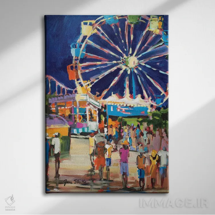 تابلو دکوراتیو کارناوال اثر جین اسلیوکا - نمای روبهرو روی دیوار