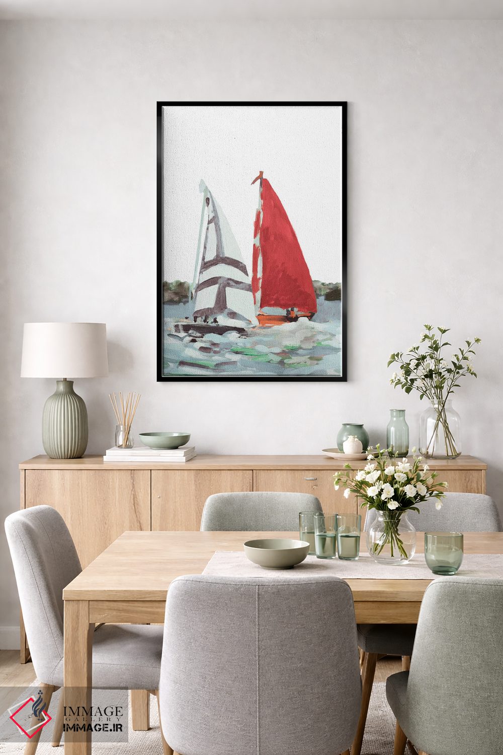 تابلو دکوراتیو رقابت قایقرانی خطی I اثر جین اسلیوکا - D6B