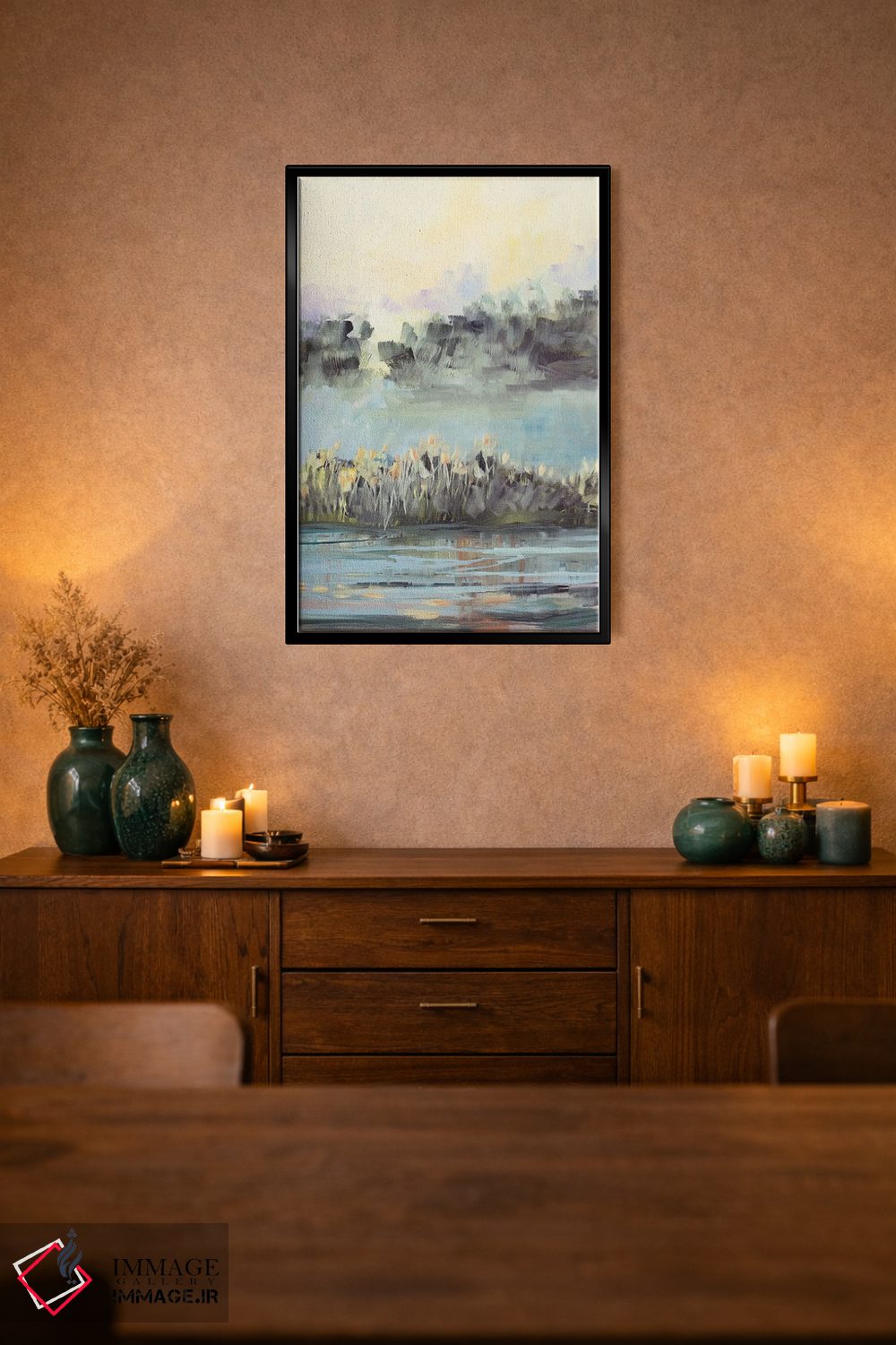 تابلو انتزاعی نمای باتلاق اثر جین اسلیوکا - D3B