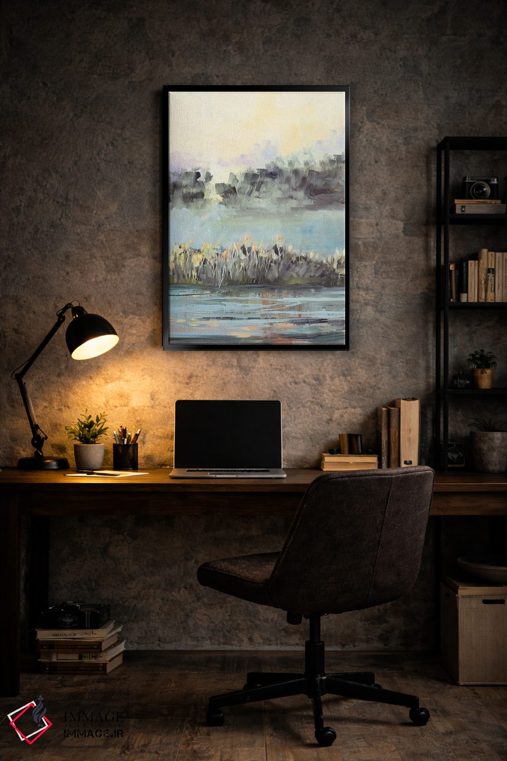 تابلو انتزاعی نمای باتلاق اثر جین اسلیوکا - D6B