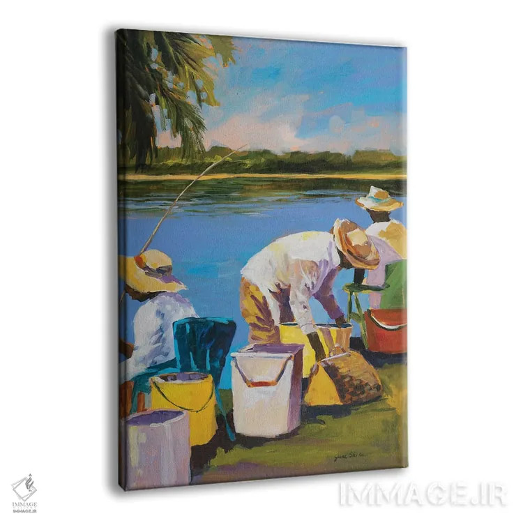 تابلو دکوراتیو ماهیگیری I اثر جین اسلیوکا - نمای پرسپکتیو محصول