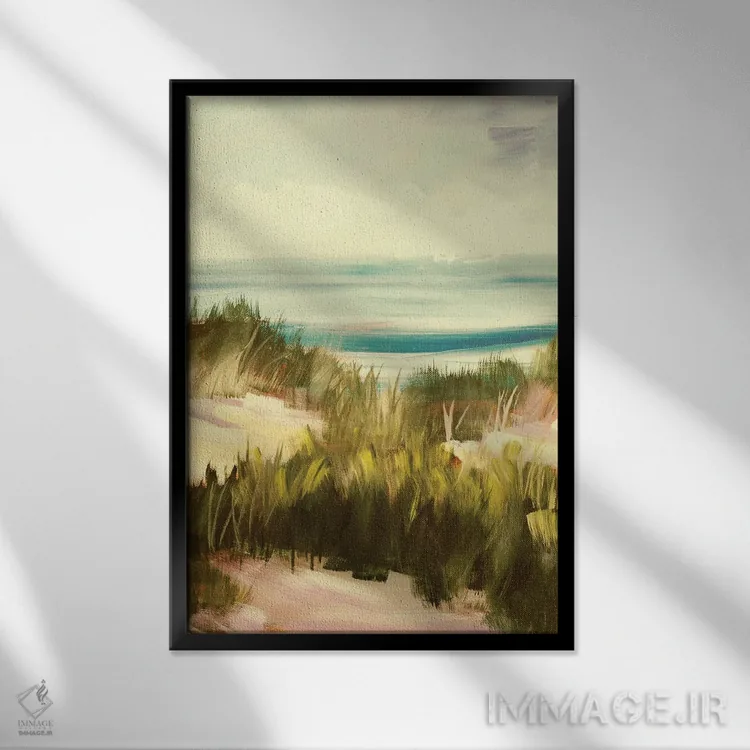 تابلو دکوراتیو علف دریایی اثر جین اسلیوکا - نمای قابدار مشکی