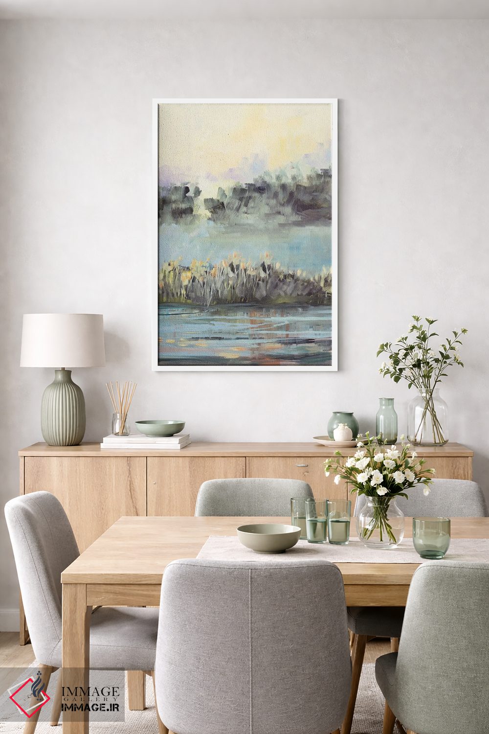 تابلو انتزاعی نمای باتلاق اثر جین اسلیوکا - D5W