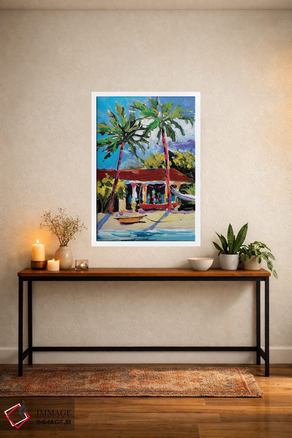 تابلو دکوراتیو ساحل کارائیب اثر جین اسلیوکا - D3W