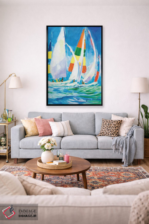 تابلو دکوراتیو بیا با قایق برویم اثر جین اسلیوکا - D1B