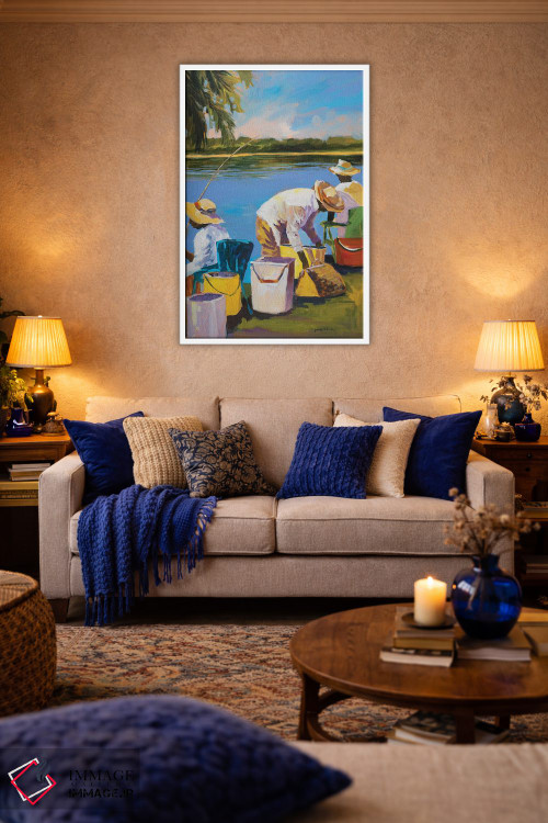 تابلو دکوراتیو ماهیگیری I اثر جین اسلیوکا - D2W