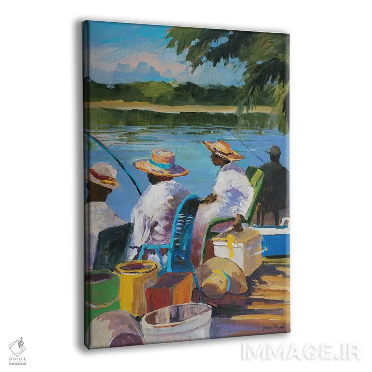 تابلو دکوراتیو ماهیگیری II اثر جین اسلیوکا - نمای پرسپکتیو محصول