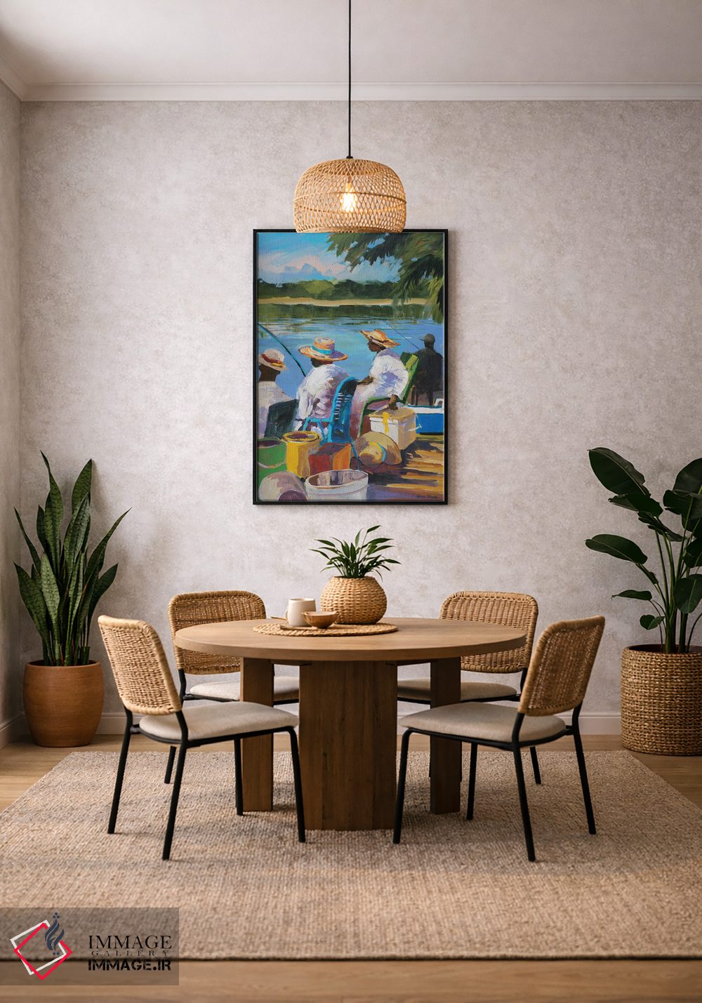 تابلو دکوراتیو ماهیگیری II اثر جین اسلیوکا - D3B
