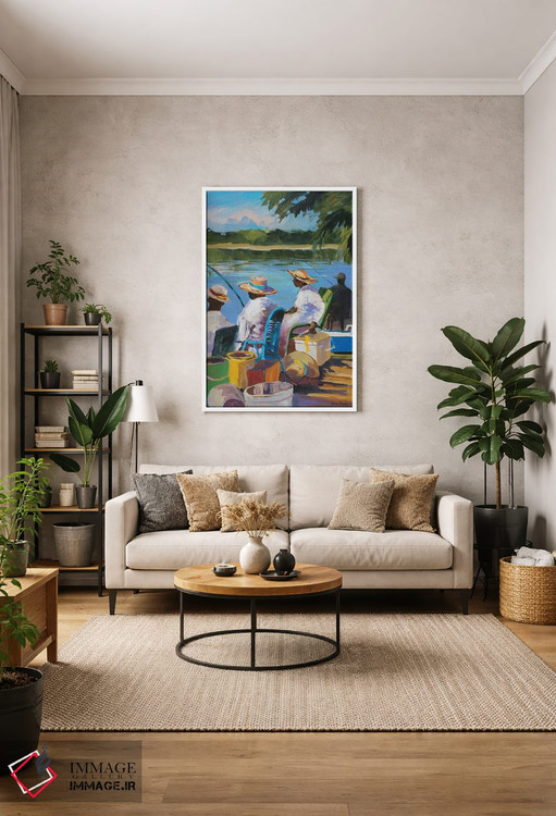 تابلو دکوراتیو ماهیگیری II اثر جین اسلیوکا - D1W