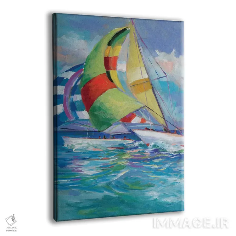 تابلو دکوراتیو بادبان برافراشته I اثر جین اسلیوکا - نمای پرسپکتیو محصول