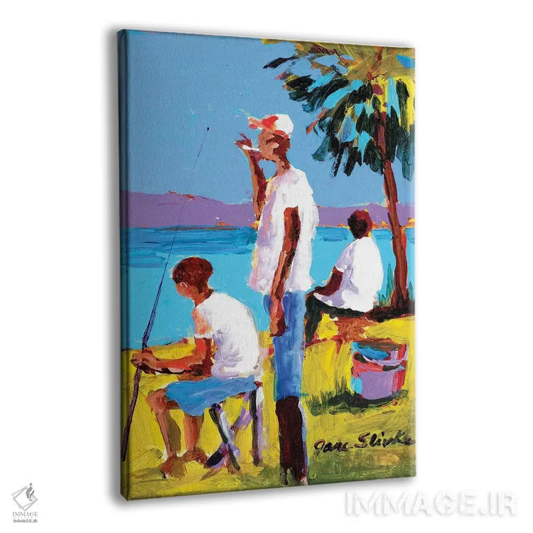 تابلو دکوراتیو ماهیگیری IV اثر جین اسلیوکا - نمای پرسپکتیو محصول