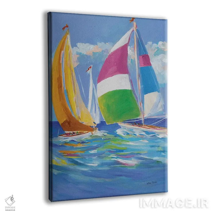 تابلو دکوراتیو بادبان برافراشته II اثر جین اسلیوکا - نمای پرسپکتیو محصول