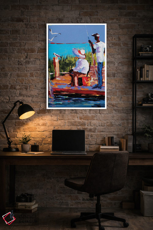 تابلو دکوراتیو ماهیگیری III اثر جین اسلیوکا - D2W