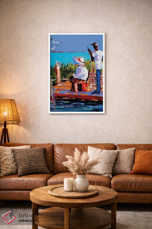تابلو دکوراتیو ماهیگیری III اثر جین اسلیوکا - D1W