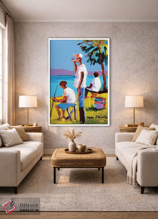 تابلو دکوراتیو ماهیگیری IV اثر جین اسلیوکا - D1W