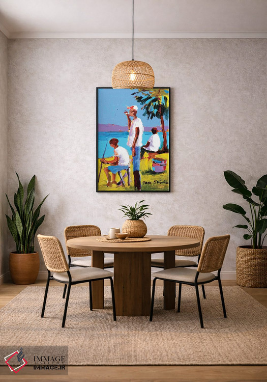 تابلو دکوراتیو ماهیگیری IV اثر جین اسلیوکا - D3B