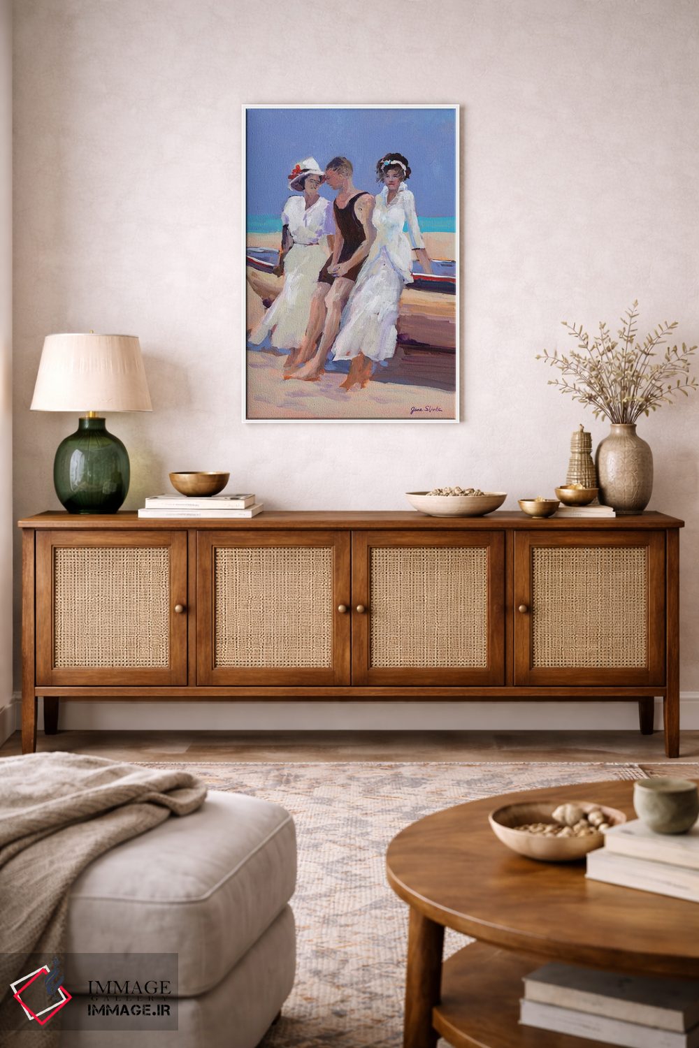 تابلو دکوراتیو آرامش جزیره ای اثر جین اسلیوکا - D2W