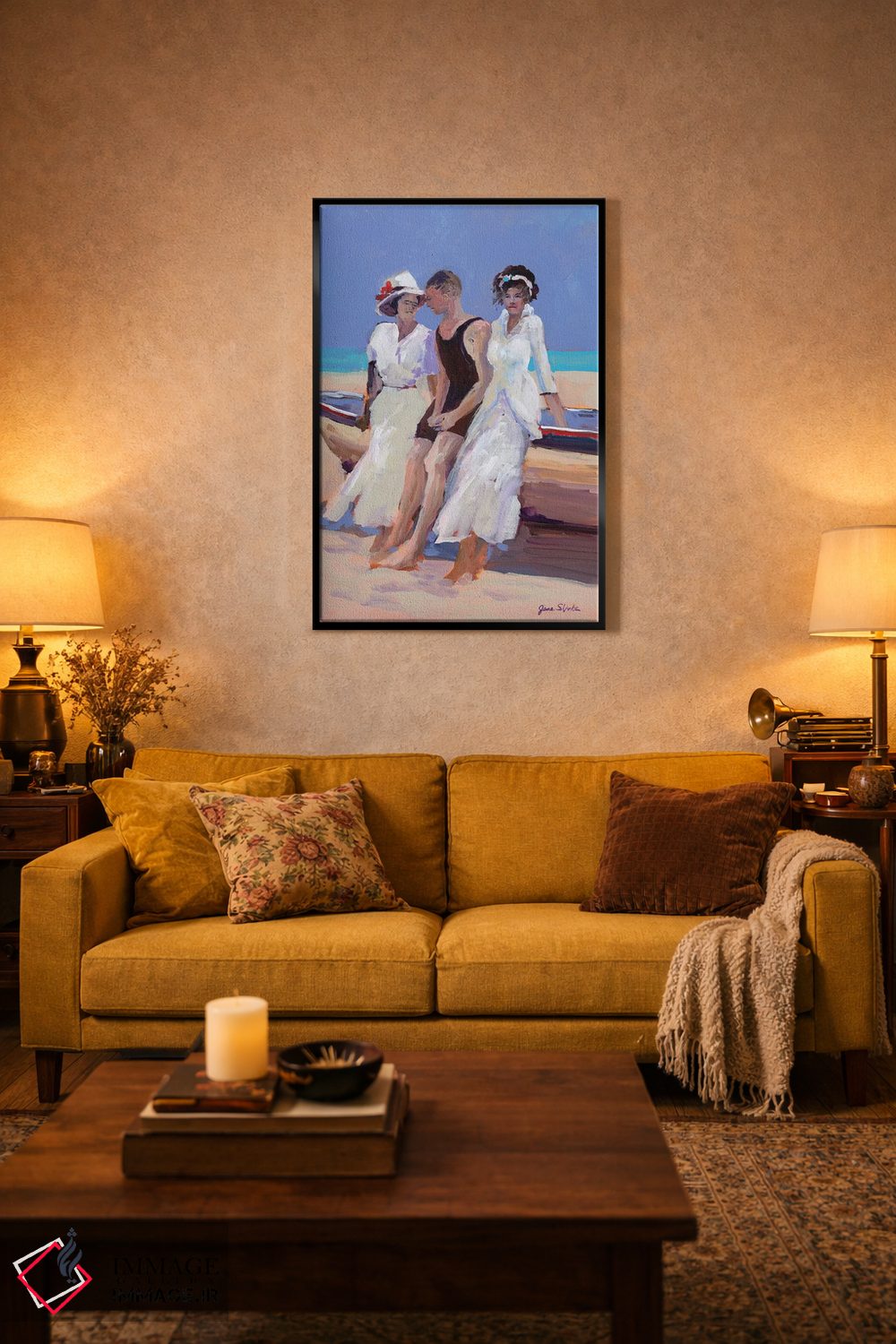 تابلو دکوراتیو آرامش جزیره ای اثر جین اسلیوکا - D4B