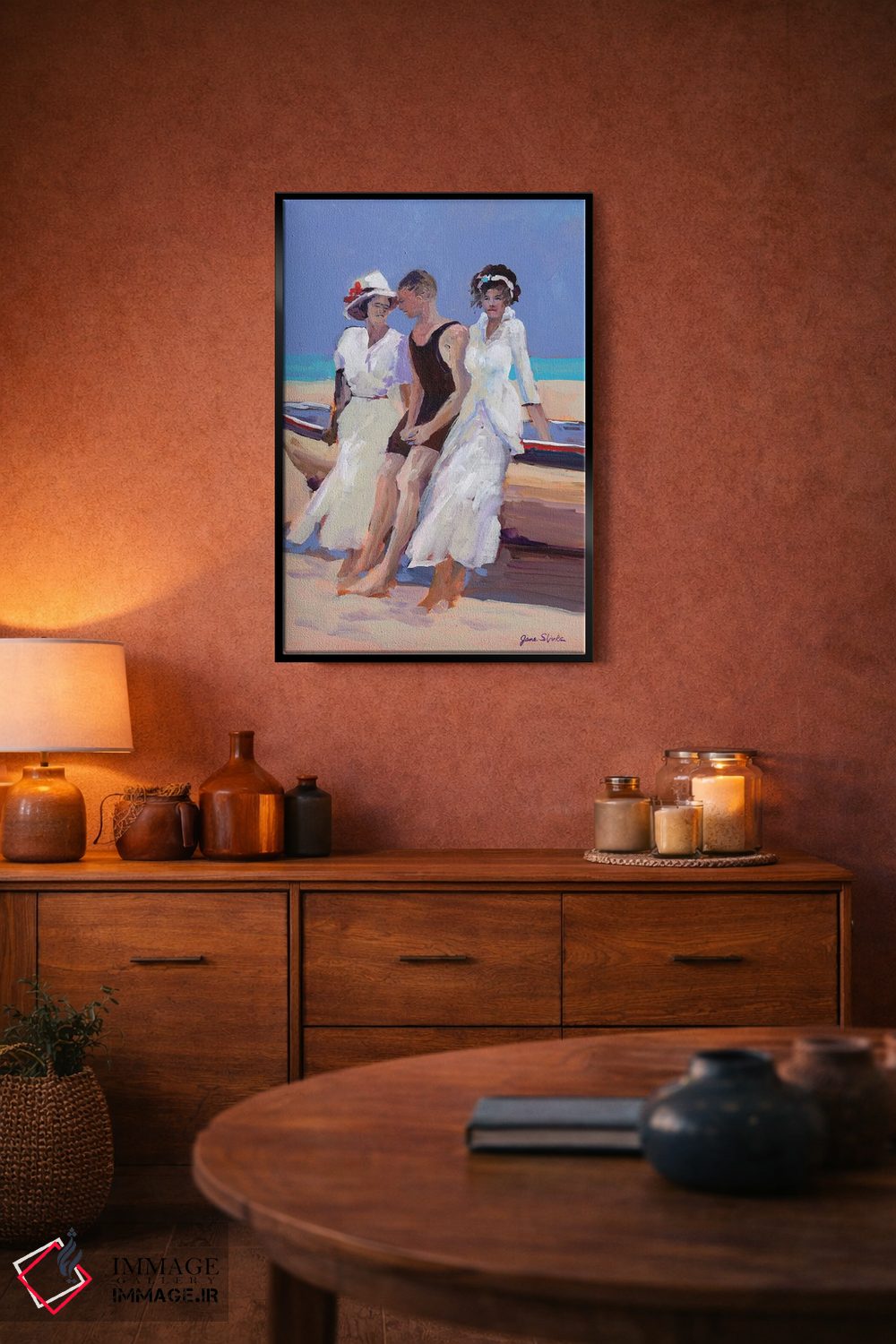 تابلو دکوراتیو آرامش جزیره ای اثر جین اسلیوکا - D6B