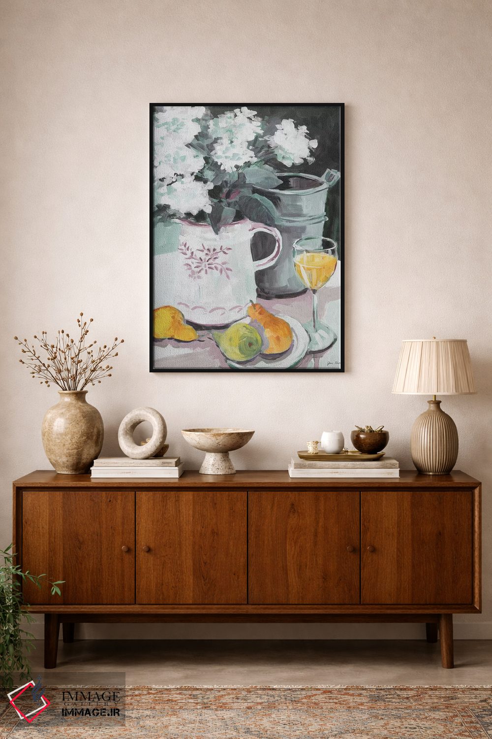 تابلو دکوراتیو گلدان گل اثر جین اسلیوکا - D2B