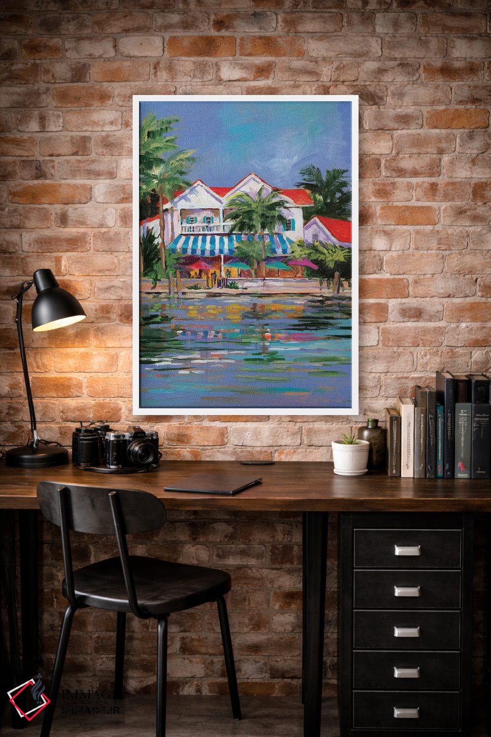 تابلو دکوراتیو اقامتگاه ساحلی I اثر جین اسلیوکا - D1W