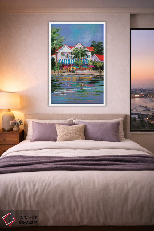 تابلو دکوراتیو اقامتگاه ساحلی I اثر جین اسلیوکا - D2W