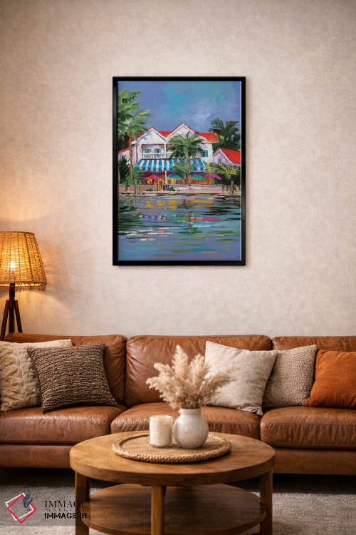 تابلو دکوراتیو اقامتگاه ساحلی I اثر جین اسلیوکا - D3B