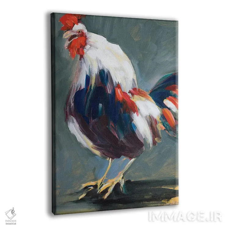 تابلو دکوراتیو خروس بیدار شونده اثر جین اسلیوکا - نمای پرسپکتیو محصول