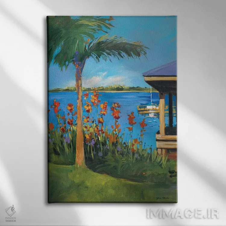 تابلو دکوراتیو دریاچه اثر جین اسلیوکا - نمای روبهرو روی دیوار