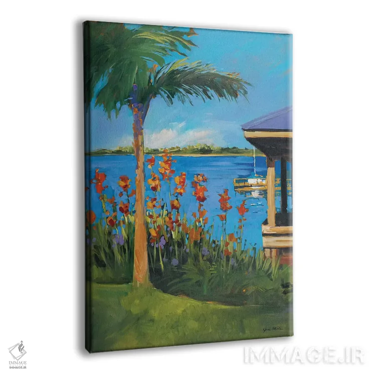 تابلو دکوراتیو دریاچه اثر جین اسلیوکا - نمای پرسپکتیو محصول