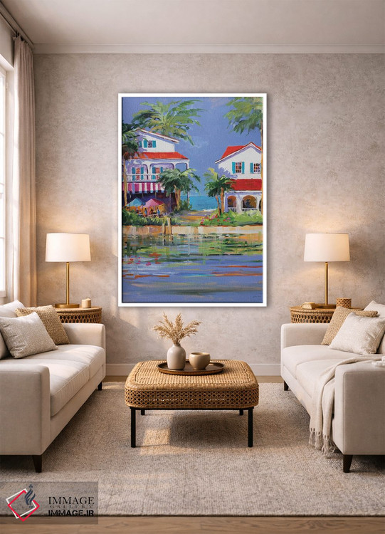 تابلو دکوراتیو اقامتگاه ساحلی II اثر جین اسلیوکا - D1W