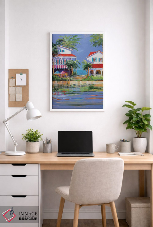 تابلو دکوراتیو اقامتگاه ساحلی II اثر جین اسلیوکا - D4W