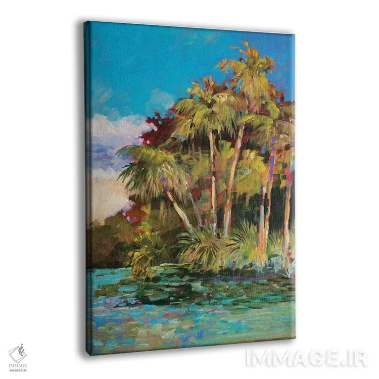 تابلو دکوراتیو سمت گرمسیری شهر اثر جین اسلیوکا - نمای پرسپکتیو محصول