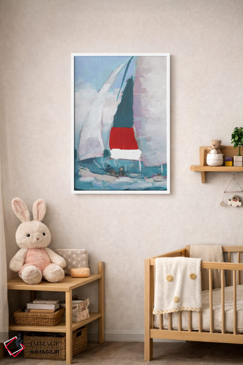 تابلو دکوراتیو بادبان قرمز و آبی I اثر جین اسلیوکا - D2W