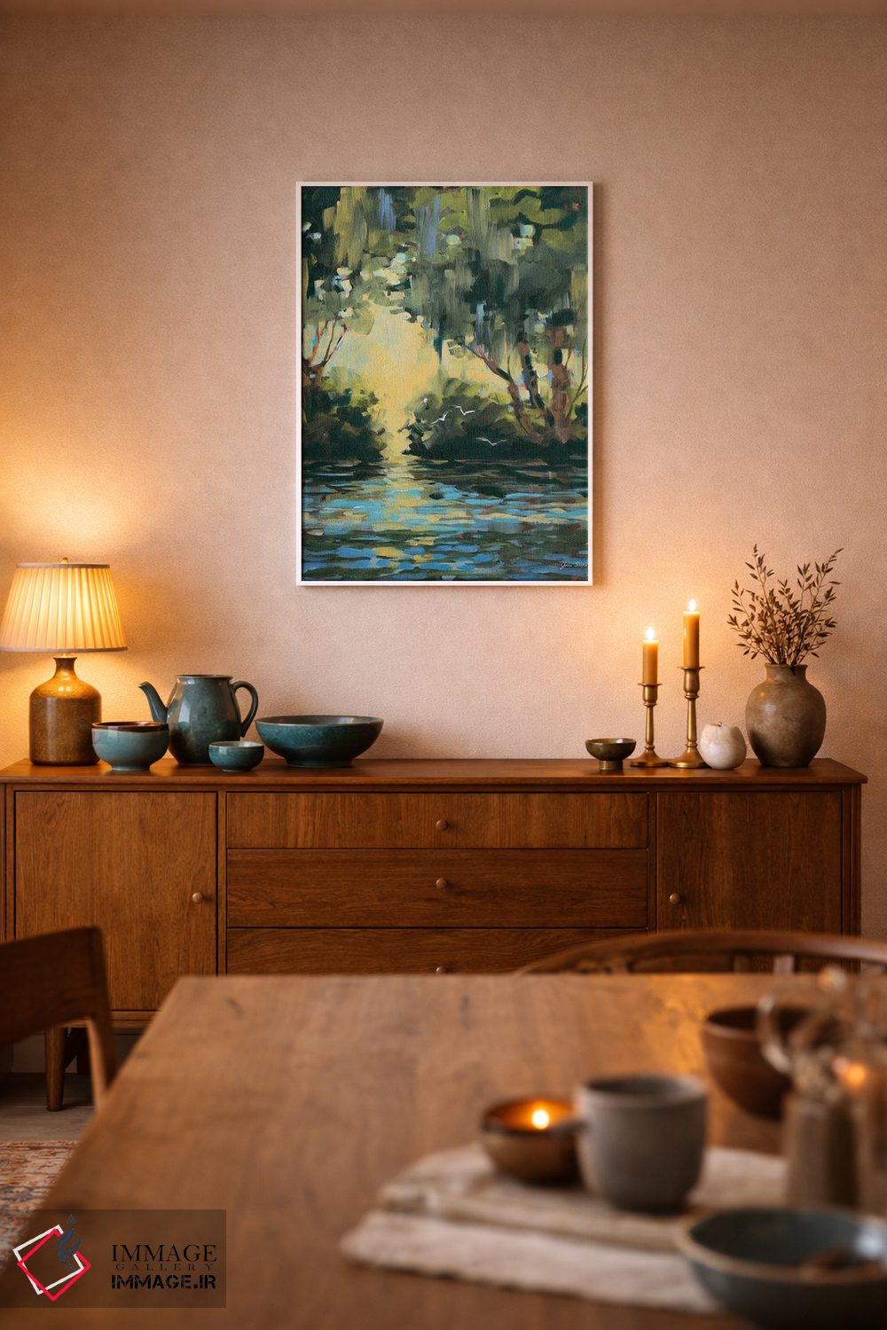 تابلو دکوراتیو در عمق جنگل اثر جین اسلیوکا - D5W