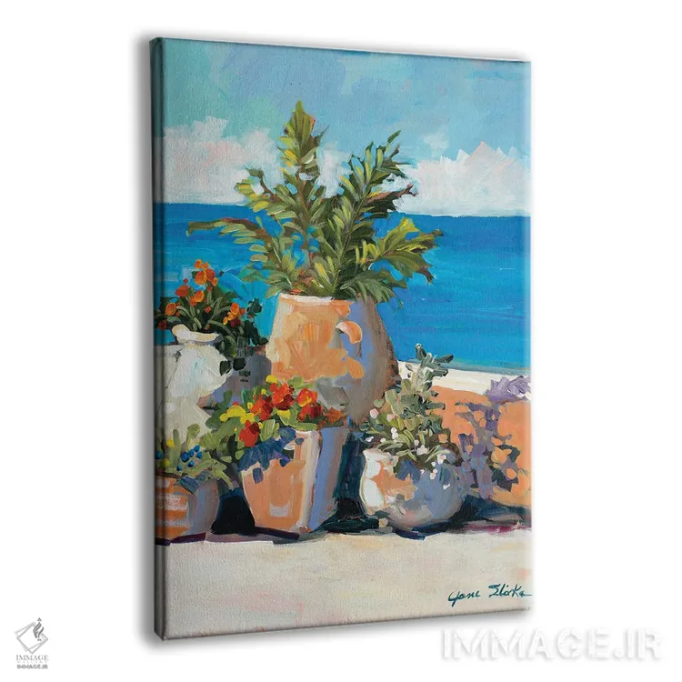 تابلو دکوراتیو سبزینه ساحلی اثر جین اسلیوکا - نمای پرسپکتیو محصول