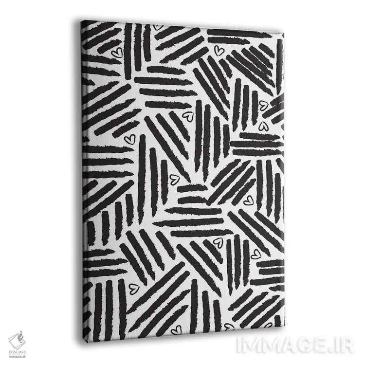 تابلو انتزاعی راه راه نقاشانه II اثر جسیکا ویبل - نمای پرسپکتیو محصول