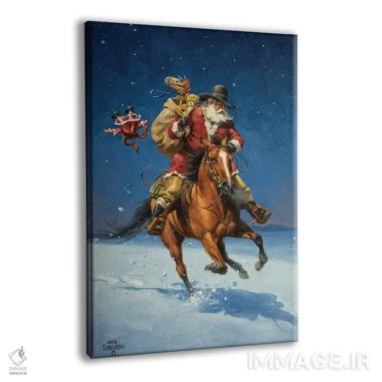 تابلو دکوراتیو سوارکار نیمه شب اثر جک سورنسن - نمای پرسپکتیو محصول