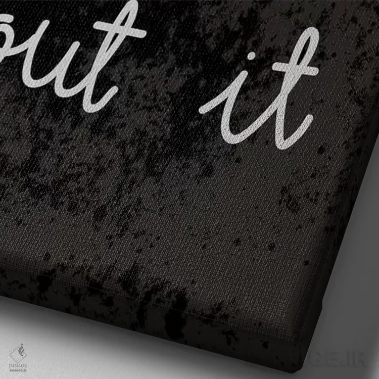 تابلو دکوراتیو درباره تاکو صحبت کن I اثر جسیکا ویبل - نمای نزدیک بافت بوم