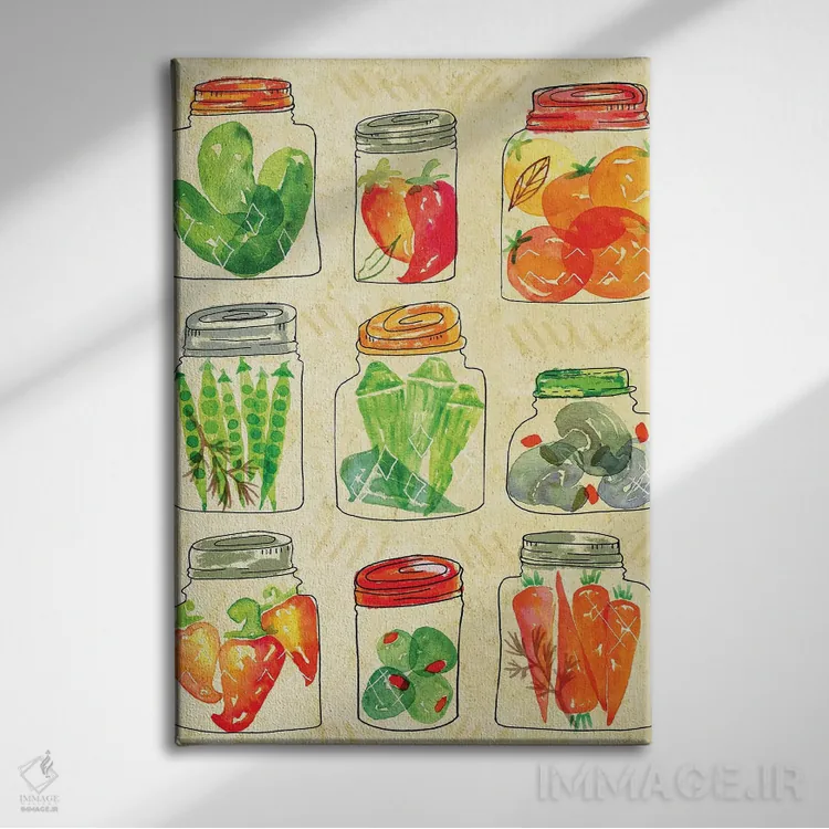 تابلو دکوراتیو تازگی باغ I اثر جسیکا ویبل - نمای روبهرو روی دیوار