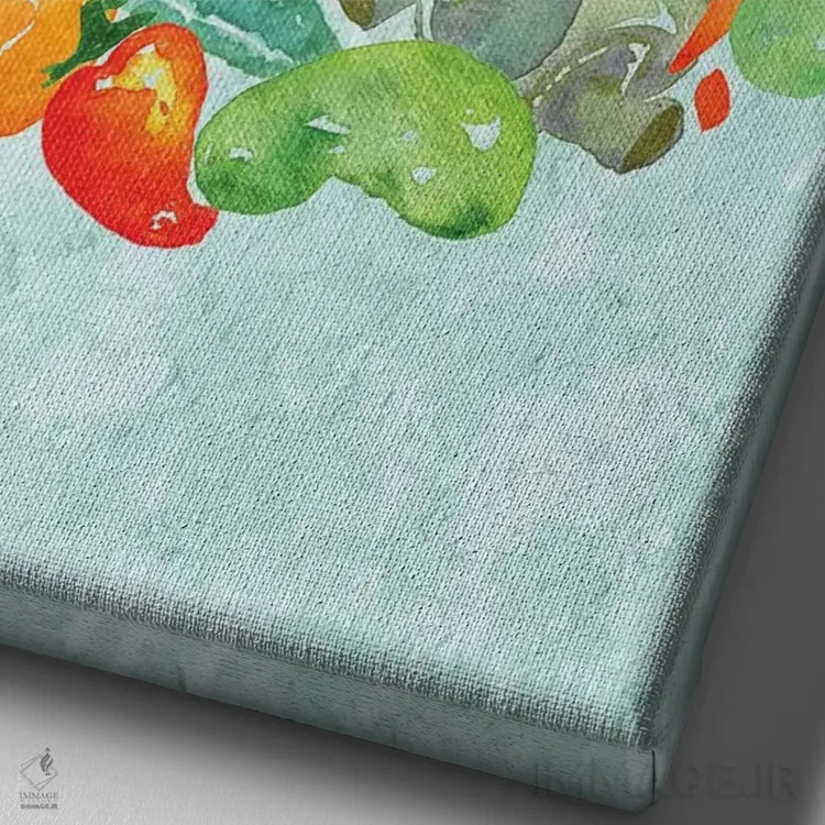 تابلو دکوراتیو تازگی باغ II اثر جسیکا ویبل - نمای نزدیک بافت بوم