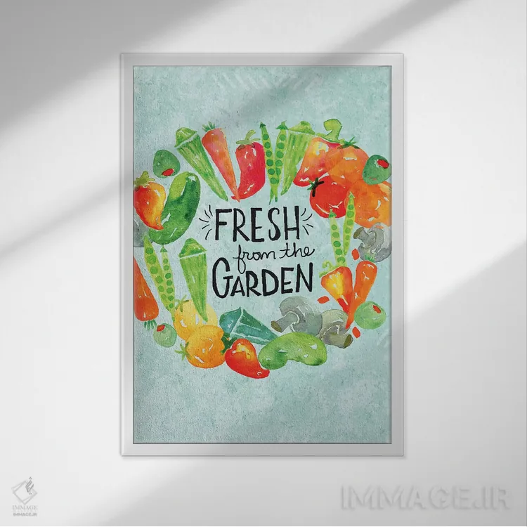 تابلو دکوراتیو تازگی باغ II اثر جسیکا ویبل - نمای قابدار سفید