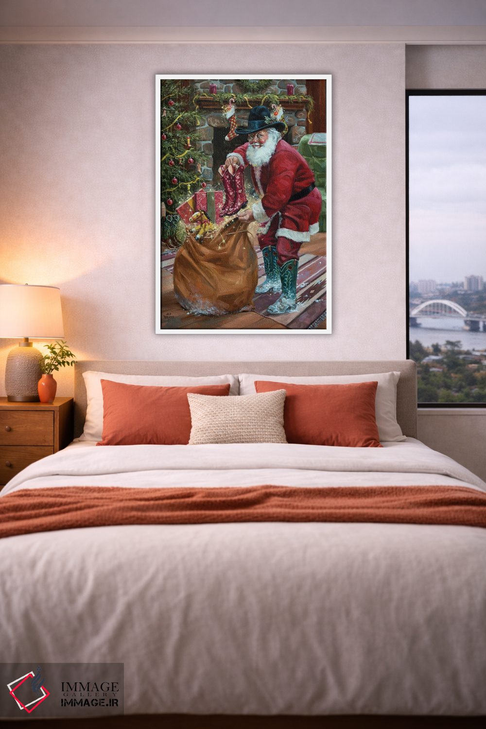 تابلو دکوراتیو چکمه های نو برای کریسمس اثر جک سورنسن - D3W