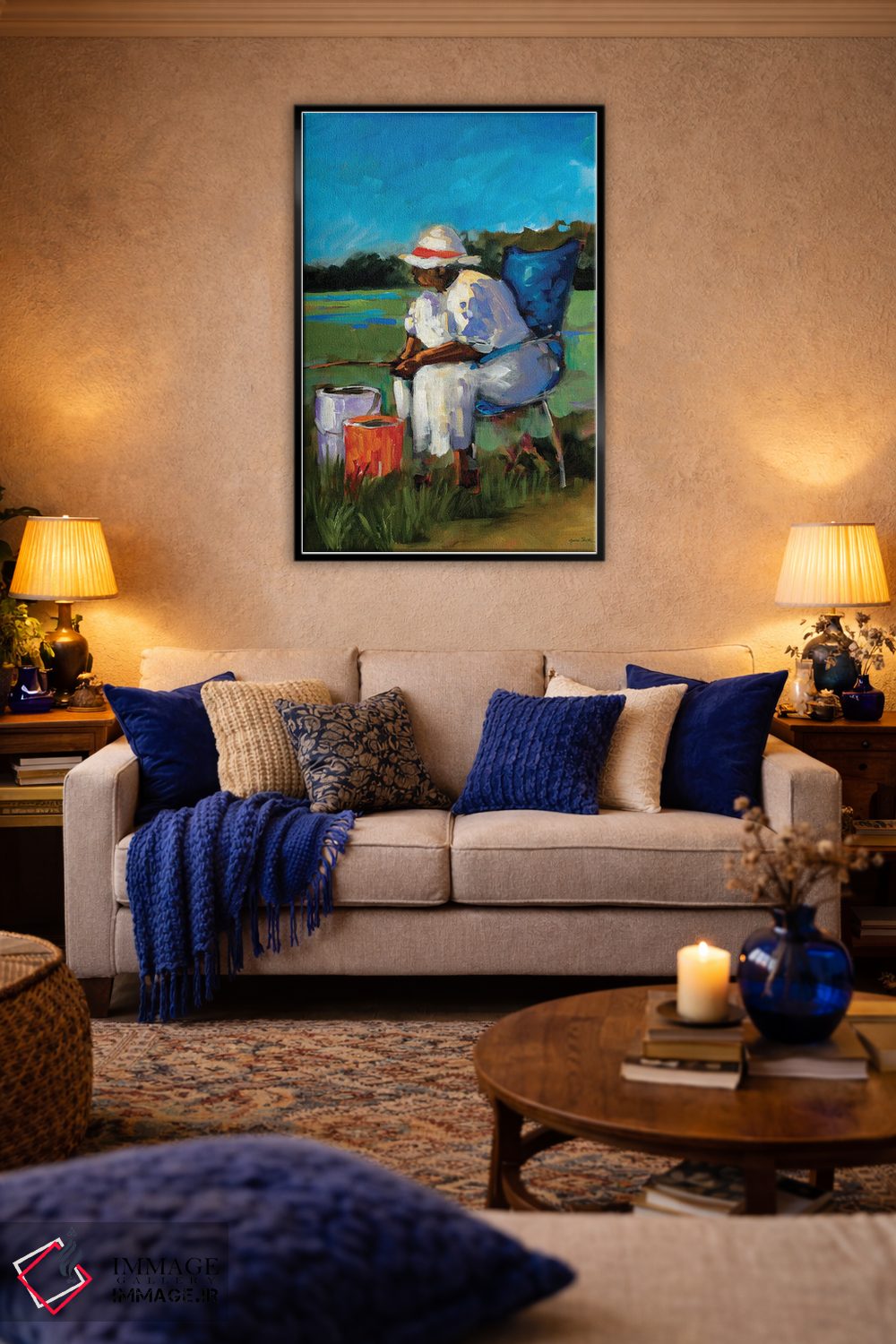 تابلو دکوراتیو دوباره ماهیگیری اثر جین اسلیوکا - D5B